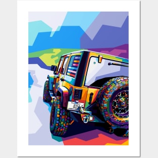 Jeep Wrangler Pop Art Posters and Art